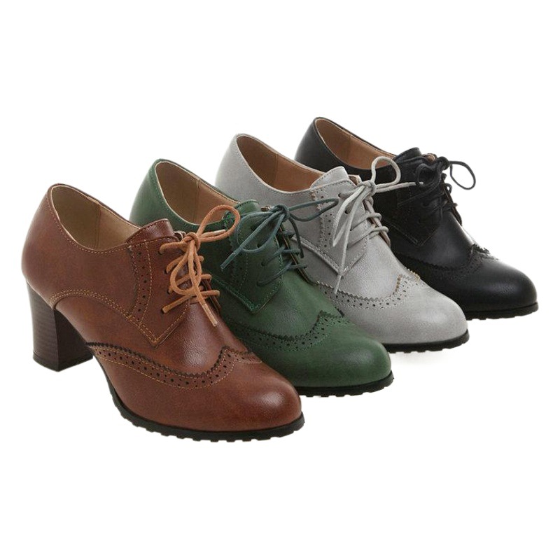 Foreign Trade British Retro Oxford Shoes Casual Shoes Laser Lace Work Shoes Root Lace Spring and Autumn Low Top Shoes Women's Shoes