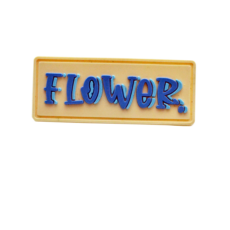 Picture of Drop Plastic Labels Custom Clothing, Shoes and Hats Pvc Plastic Stamps Luggage Stereo Logo Velcro Trademark Adhesive Rubber Labels