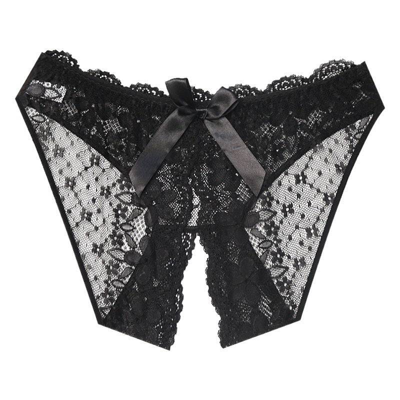 Sexy Underwear Underpants Women's Open Crotch Underwear Low Waist Sexy Lace Transparent Temptation Free Large Size Briefs