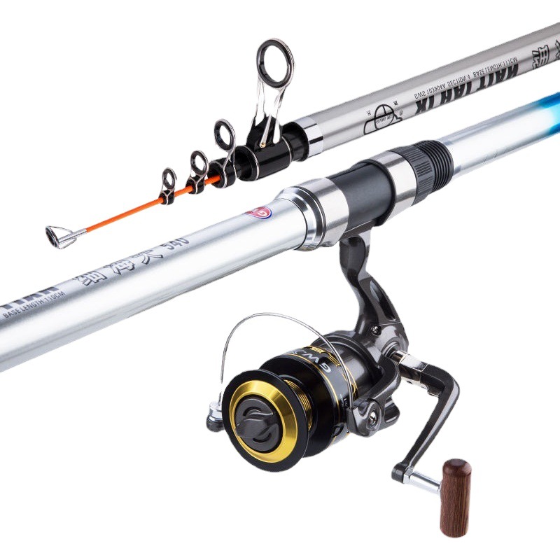 Guangwei long-distance cast Rod Fine Sea Sky super hard carbon long-term sea rod fishing rod throwing Rod set fishing rod wholesale