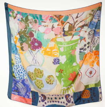 Picture of Collection New Vintage Original Artistic Mulberry Silk Silk Cotton Spinning Machine Side All-match 70 Square Scarf Elegant Shawl