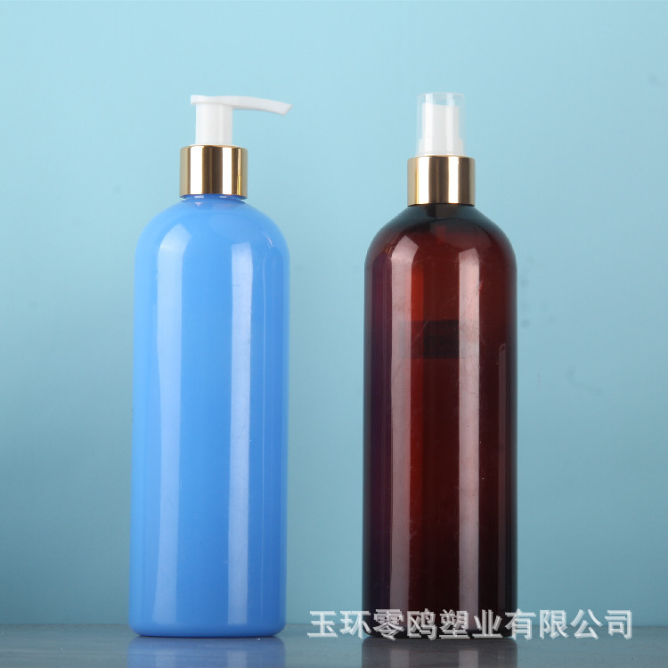 PET round shoulder 500ml hand sanitizer bottle body milk bottle toiletries packaging plastic bottle