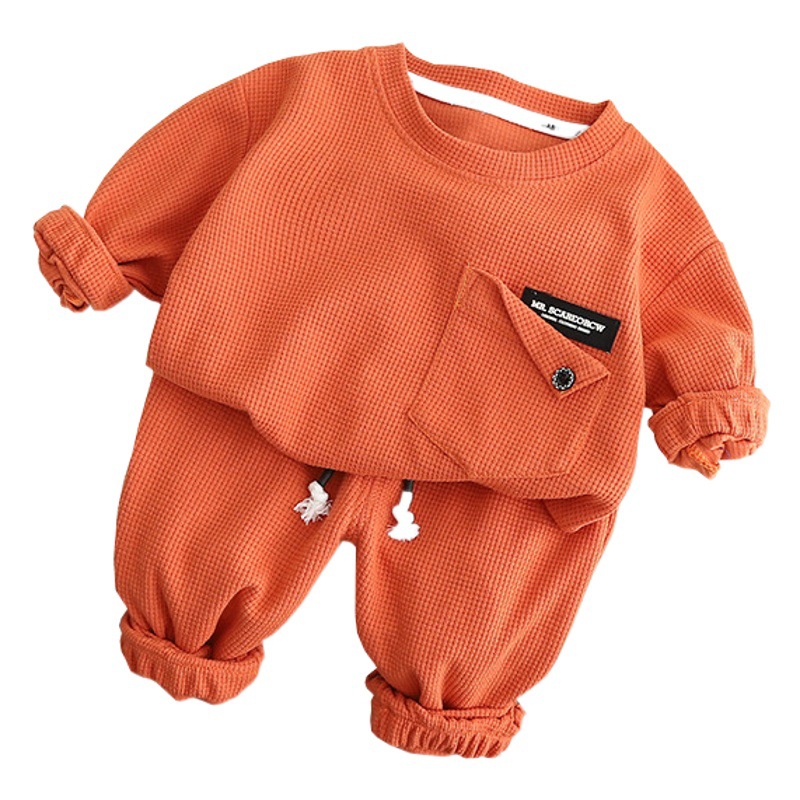 Boys' Spring and Autumn suit 2023 New Children's Crewneck Sweat Boys Handsome Children's Wear Two-Piece Set