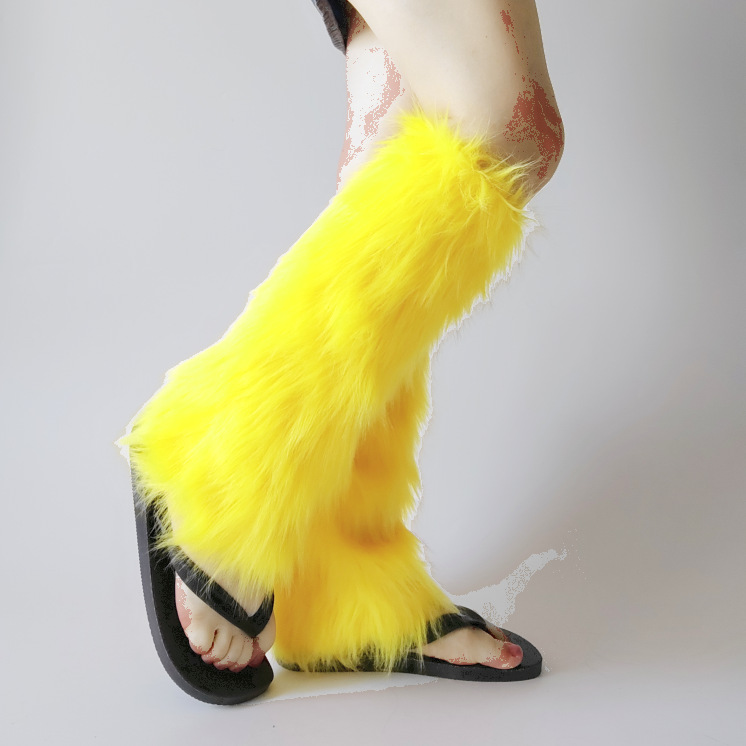 Imitation plush socks plush hot girl Millennium style y2g Asian culture warm leg cover JK mid-calf pile socks candy color