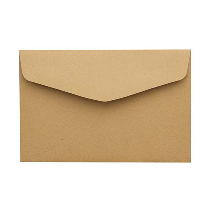 Picture of White Greeting Card Invitation Letter Wedding Invitation Envelope Thickened Plain Color Retro Western Style Invitation Card Kraft Paper Envelope Bag