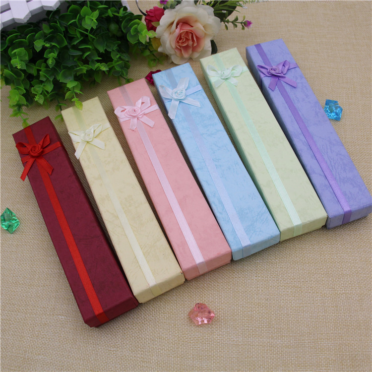 Popular in stock cloud pendant hairpin gift box rectangular necklace box paper jewelry packaging box wholesale