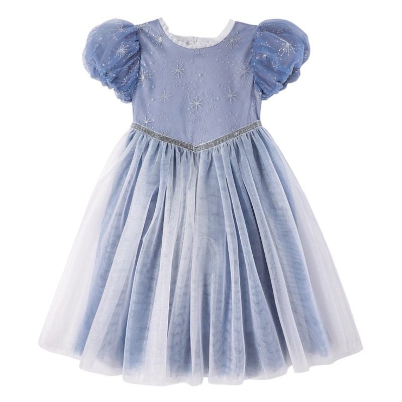 Elsa Princess Skirt Spring and Autumn Girls' Dress Long Sleeve Cotton Frozen Children's Dress