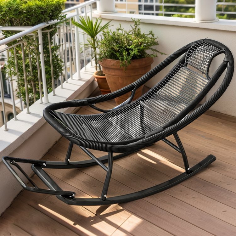 Rocking Chair Recliner Adult Sleeping Balcony Lazy Chair Home Leisure Rattan Elderly Leisure Chair 2025 New Style