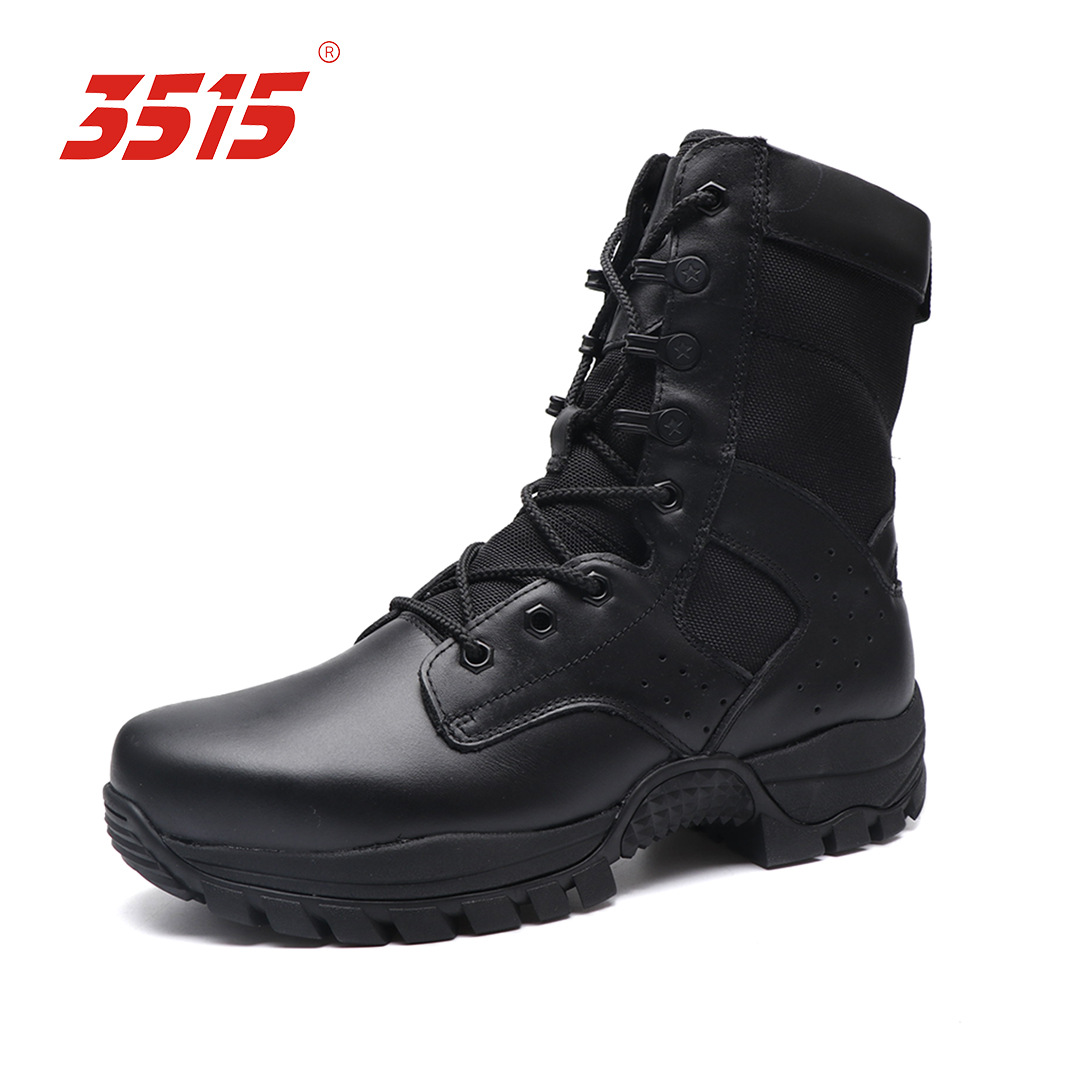 Jihua 3515 Special Men's Shoes Side Zipper Genuine Leather Outdoor Mountaineering Protective Boots