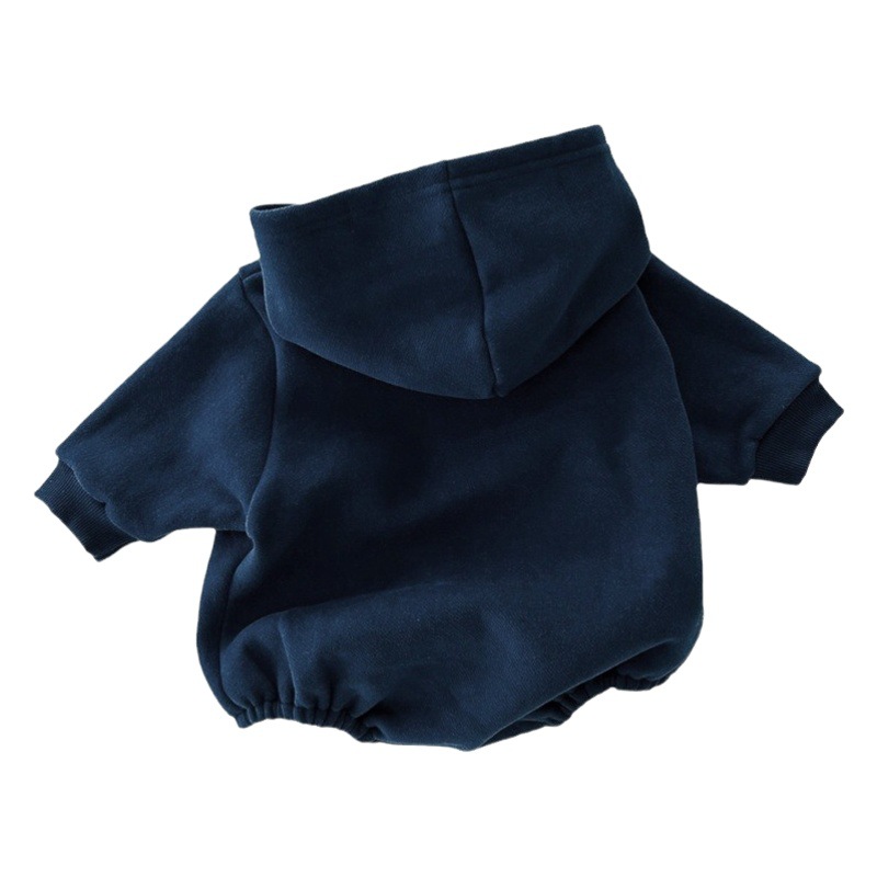 Korean-style baby winter new jumpsuit western-style letters baby hooded fleece sweater fart crawling suit