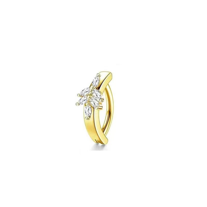 Picture of Europe and the United States cross-border hot selling smooth belly button ring diamond zircon style belly button nail belly button puncture jewelry explosions