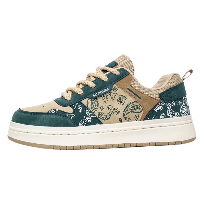 Men's Shoes New Winter Cashew Flower Shoes Men's Trendy Shoes Internet Celebrity Hot Style Men's and Women's Low-Top All-Match Sports Casual Sneakers