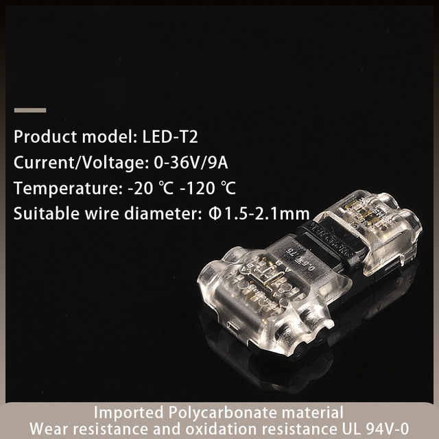 Picture of T-type H-type single and double wire non-stripping straight-through split wire connector non-stripping fast wiring line card line pet press type