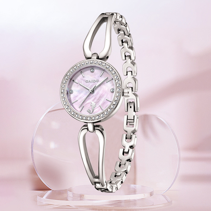 GAIDU Women's Watch Simple Quartz Watch Casual Elegant Diamond-encrusted Fashion Niche Bracelet Watch Women