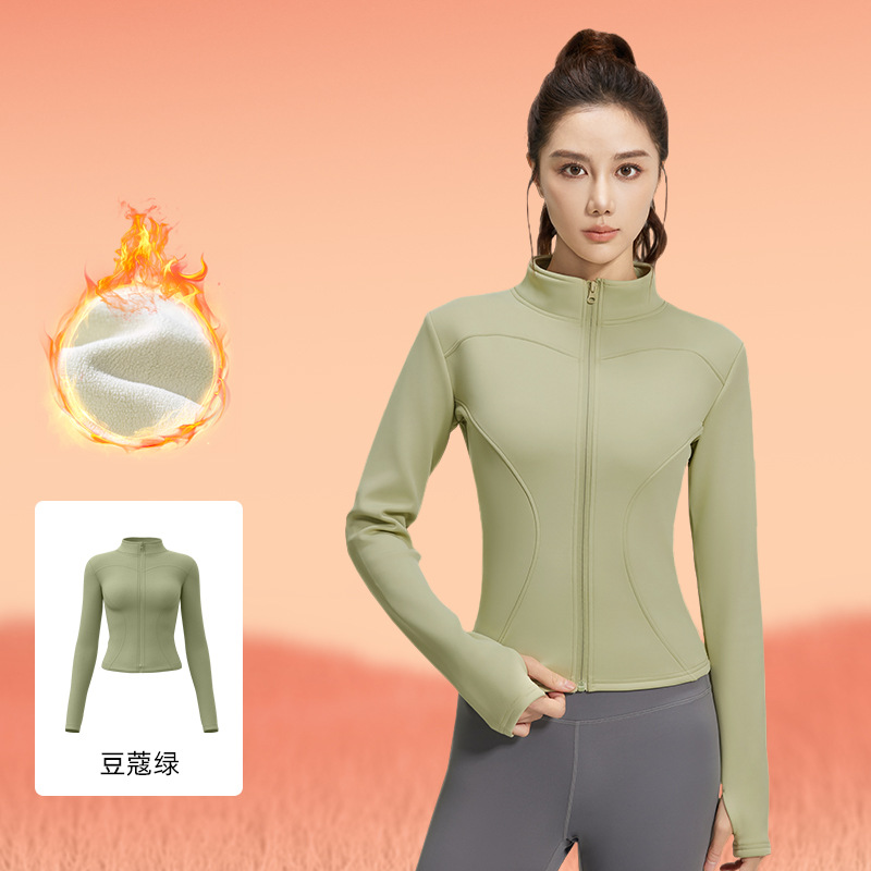Picture of Juyitang Spring and Autumn High Elasticity Sports Yoga Jacket Cross-Border Running and Cycling Slimming Yoga Wear Fitness Top for Women