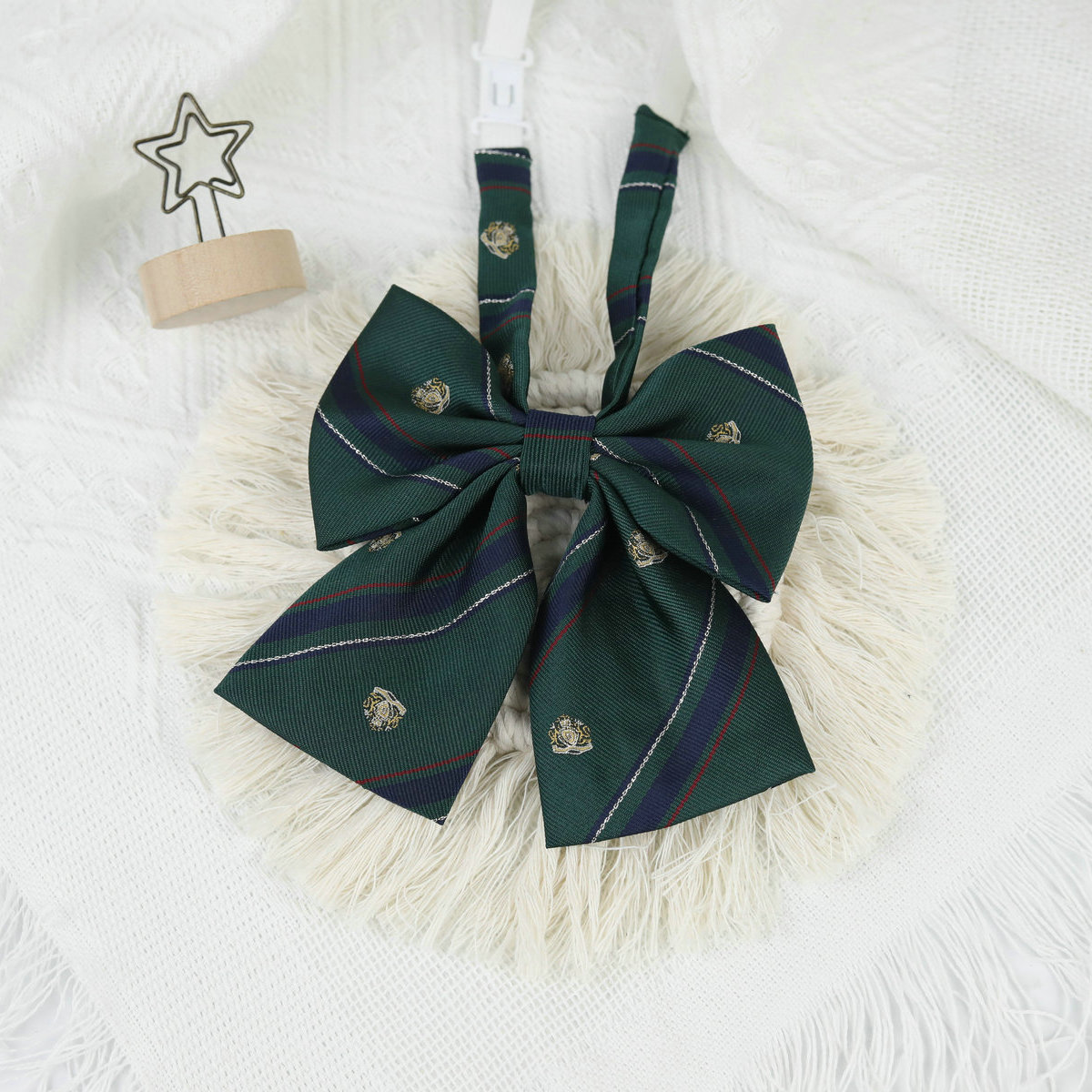 Picture of Jk Japanese Style Uniform Leather-band Free Tie Men's Bow Tie Women's All-match School Style Daily Striped Simple School Uniform