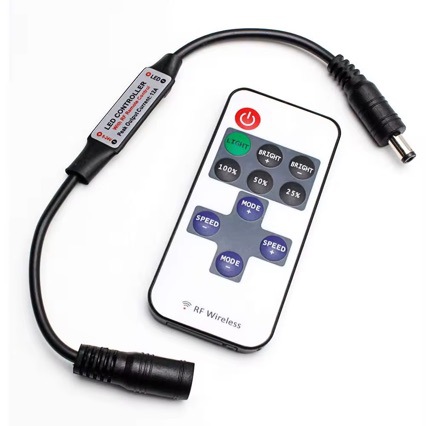 RF11 key wireless RF LED dimmer monochrome light strip 5-24V copper wire light controller led controller