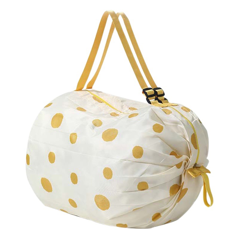 Foldable shopping bag travel shoulder portable thick large grocery shopping bag supermarket green shopping bag wholesale