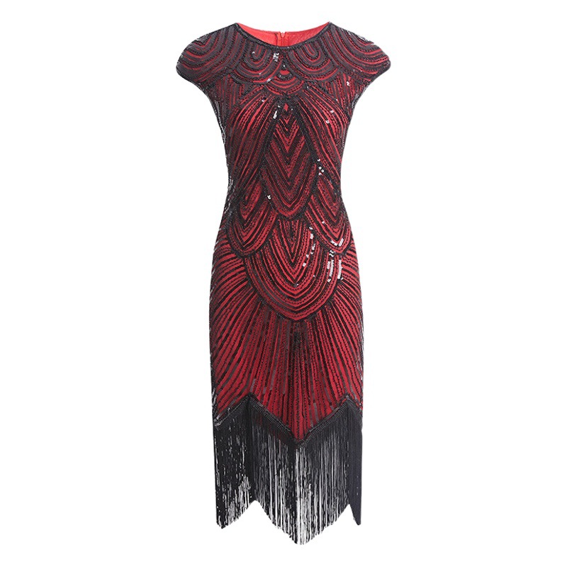 1920 vintage sequin dress gatsby ball tassel dress great gatsby 1920s dress