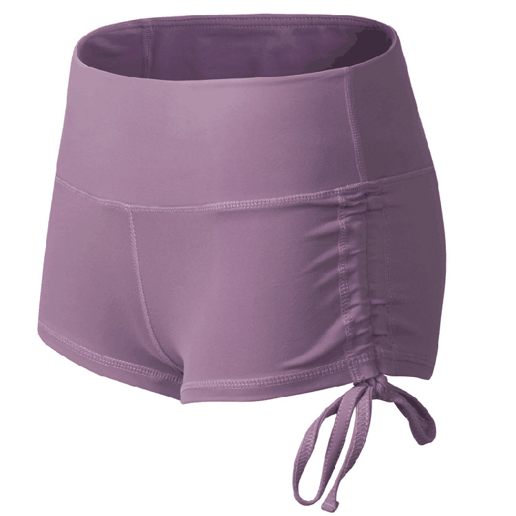 Picture of Peach Hip lifting yoga shorts elastic slimming shaping fitness sports pants with drawstring adjustable outdoor hot pants