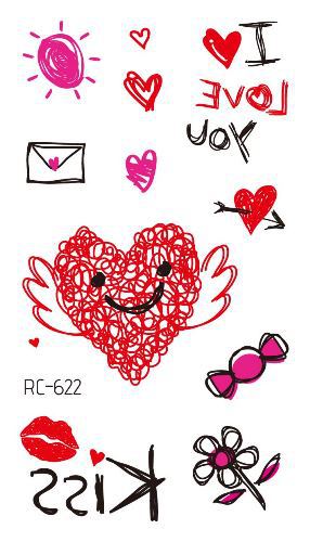 Picture of Ricklon Cross-border Waterproof Valentine's Day Tattoo Sticker Couple Confession Small Fresh Tattoo Sticker Wholesale Tattoo