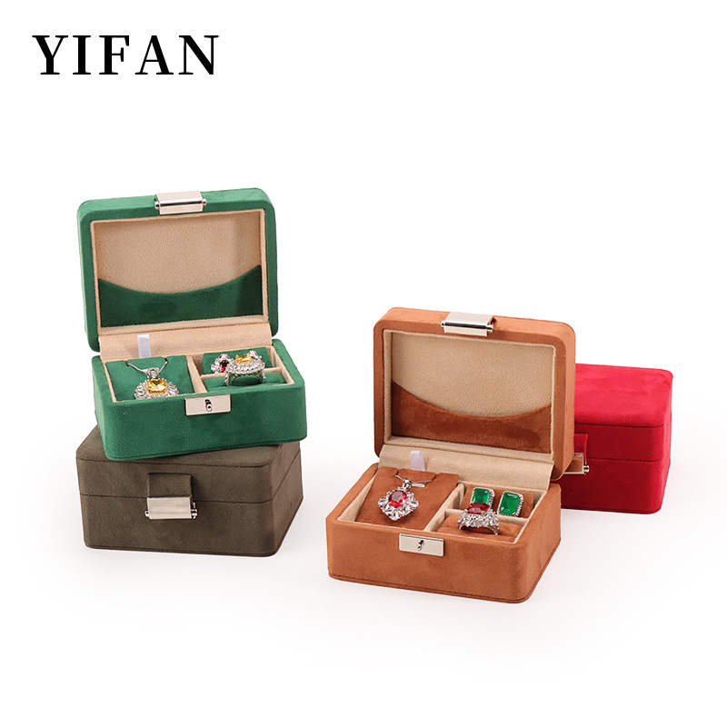 Jewelry Suede Jewelry Box, Ring Pendant Box, Earring Box, Necklace Storage Packaging, Decorative Box, Cross-Border Hot-Selling Gift Box