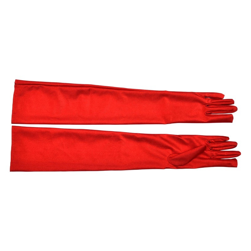 Picture of Customized Summer Women's Thin Cycling Elastic Extra Long Sun Protection Gloves Square Dance White Gloves Halloween Performance Gloves