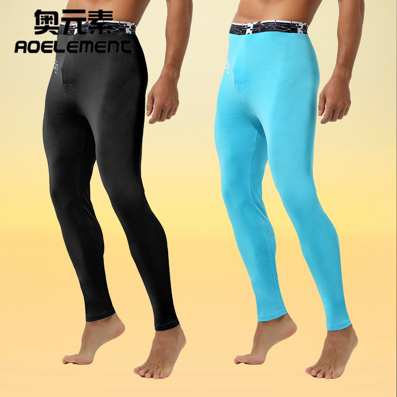 Men's Warm Autumn Trousers Pure Cotton Single Piece Autumn and Winter Inner Wear Base Tight Lining Pants Thin Cotton Wool Trousers Trend