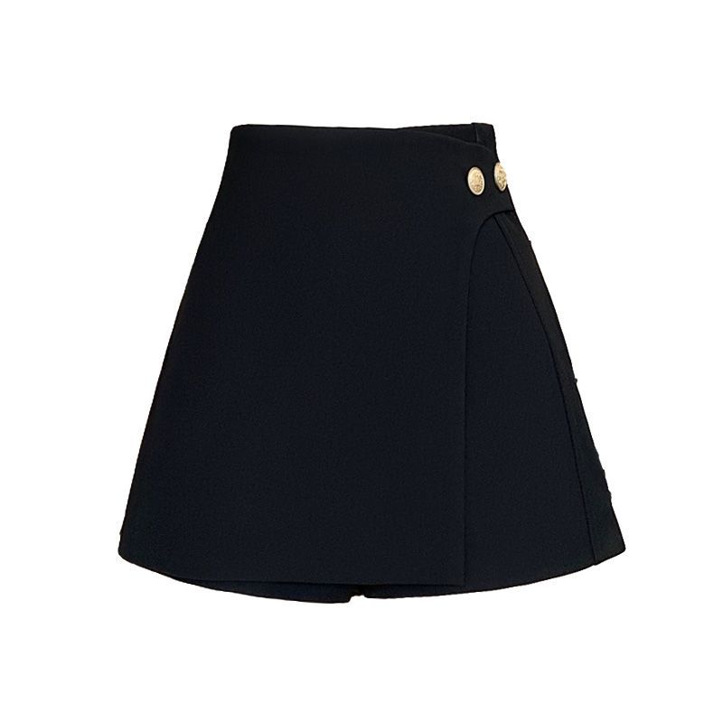Picture of Irregular Wide-leg Suit Shorts Women's 2024 Summer New High Waist Slimming All-match Fashion A- shaped Pants Skirt