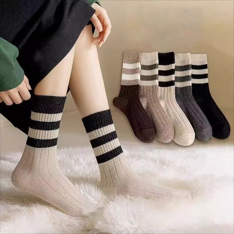 Women's socks with shark pants mid-calf socks for spring, autumn and winter