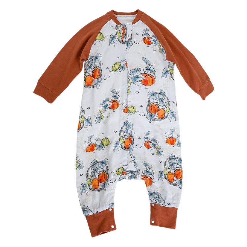 Cute Cartoon Bamboo Cotton Baby Sleeping Bag Summer Baby Kick-proof Gauze Children's Nightdress Home Clothes Pajamas