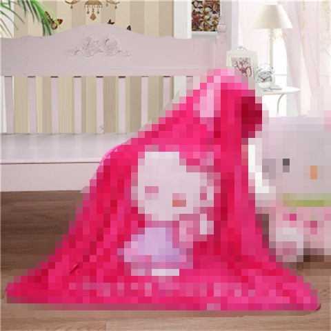 Picture of Children's Blanket Kindergarten Spring and Autumn Baby Coral Fleece Blanket Spring and Summer Single Layer Thin Blanket Office Nap