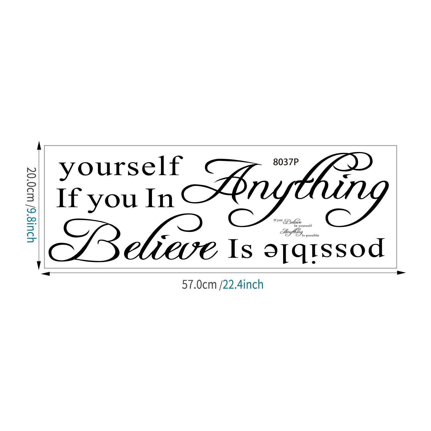Picture of if you believe family proverbs transferable wall stickers bedroom study cross-border home decoration stickers 8037