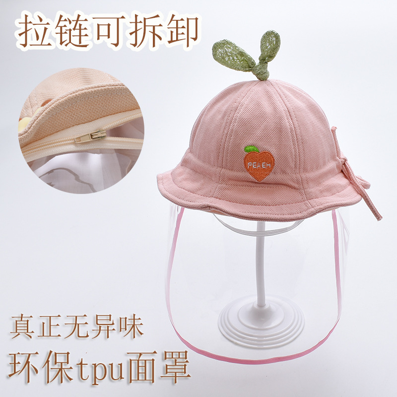 Picture of Newborn Baby Protective Face Cover Going Out Baby Anti-Droplet Hat Summer Sun Protection Hat Spring and Autumn
