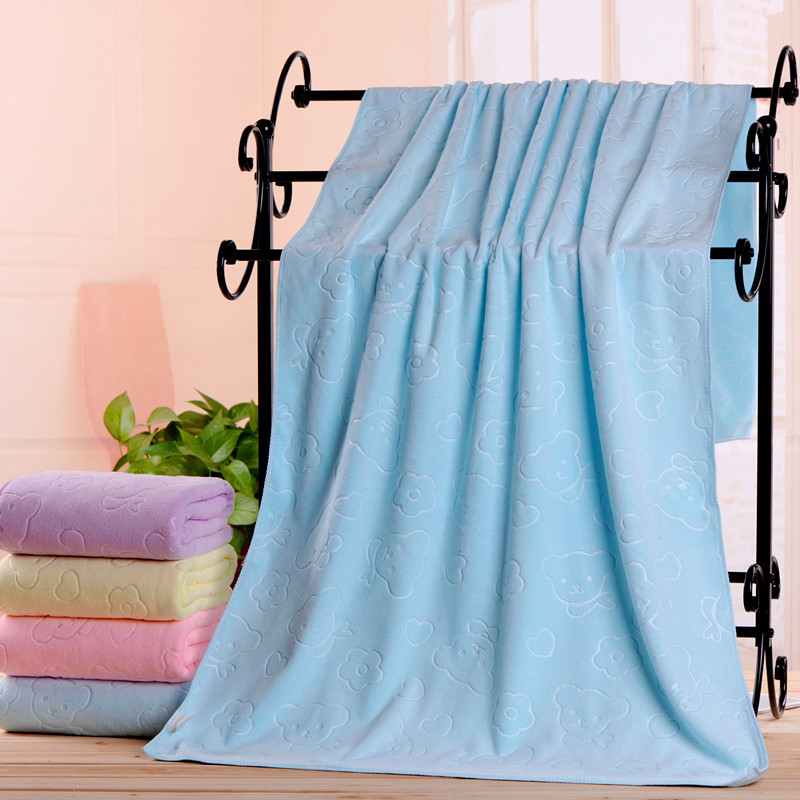 Picture of Factory Custom Microfiber Embossed Three-piece Bath Towel Quick-drying Towel Absorbent Soft Thickened Bath Towel Recommended by Shopkeeper