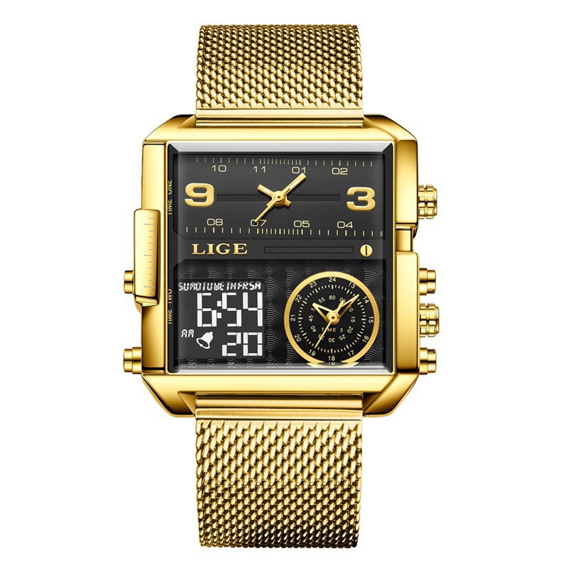 Picture of Dual Display Square Quartz Watch Men's Watch Fashion Business Personality Casual Large Dial Domestic Wristwatch Cross-border Wholesale