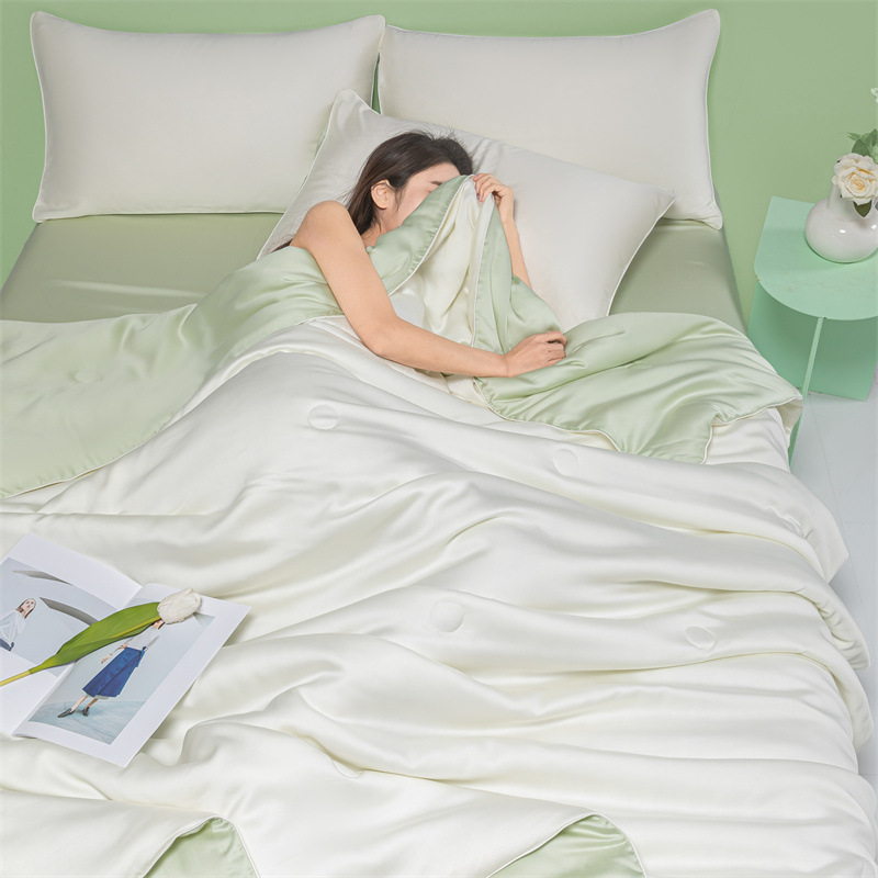Picture of Class A Washing Ice Silk Embroidery Summer Quilt Four-Piece Set Air-Conditioned Quilt Sleeps Naked Summer Cool Quilt