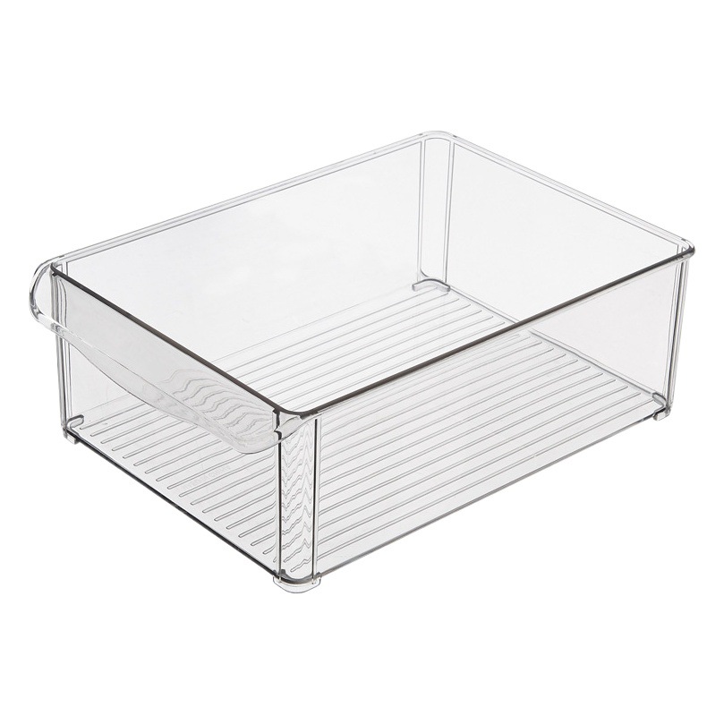 Refrigerator Storage Box, Square Plastic Stackable Fresh-Keeping Box, Kitchen Organization Special Refrigeration Box, Japanese-Style Storage