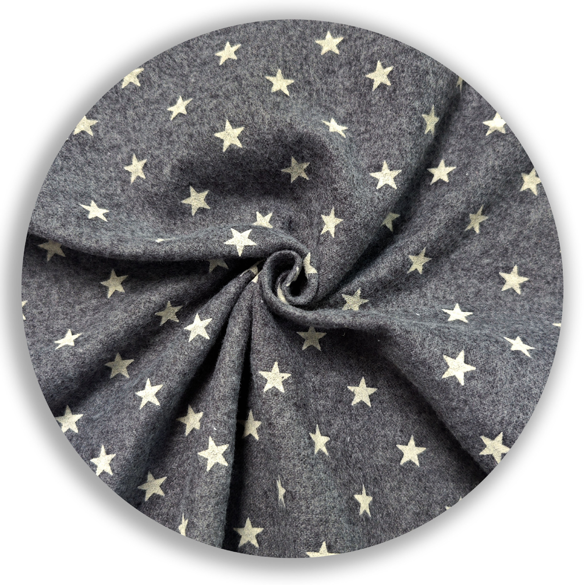 Picture of Autumn and Winter All-Cotton Brushed Woven Fabric with Five-Pointed Star Print and Tie-Dye Fabric for Coats, Skirts, Children's Clothing, Hanfu, Fabric Art, and Home Decor