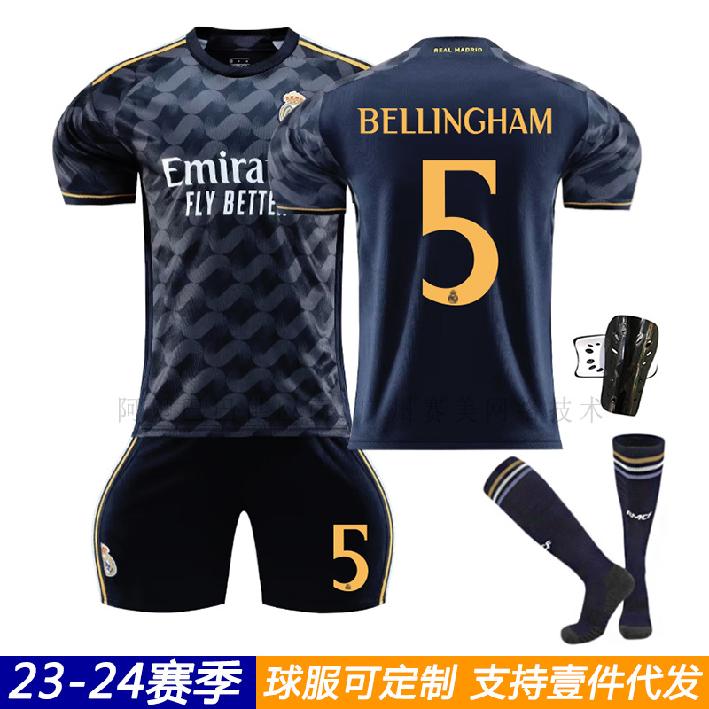 2324 Real Madrid away jersey suit 10 mbape 7 venius 5 Bellingham croc football uniform cross-border