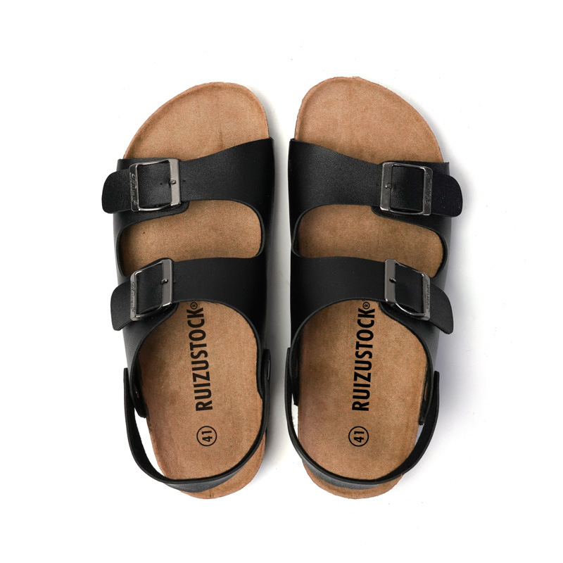 Picture of Foreign Trade Slippers Men's Summer Fashionable Flip-Flops Men's Cork Beach Korean Style Clip Foot Couple's Leather Sandals and Slippers Women's Summer
