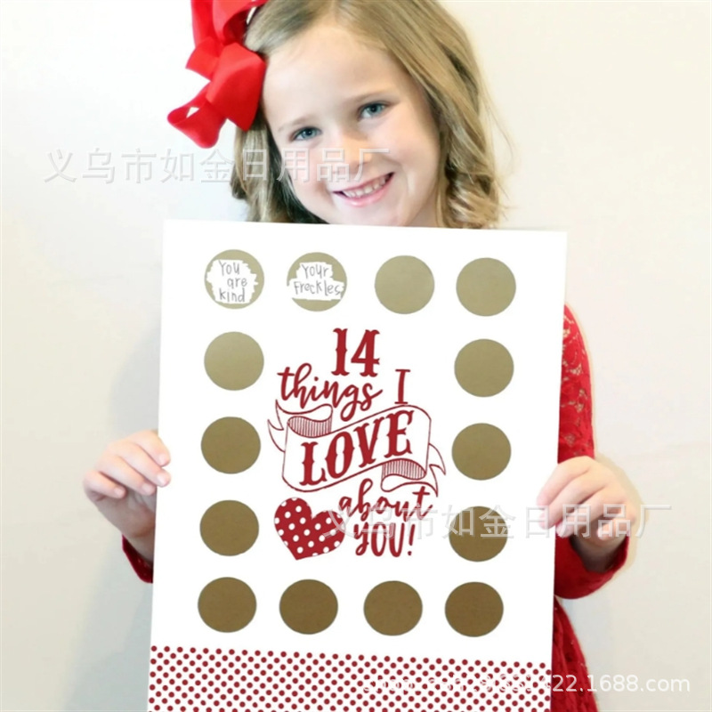 Valentine's Scratch Off Advent "14 things I love love you 14 things
