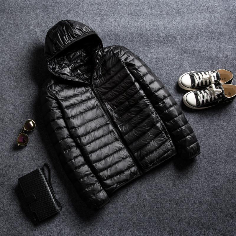 Picture of Light Feather Cotton-padded Jacket Short Autumn and Winter 2021 New Style plus size Men's Hooded Cold-proof Warm Jacket with Vertical Collar