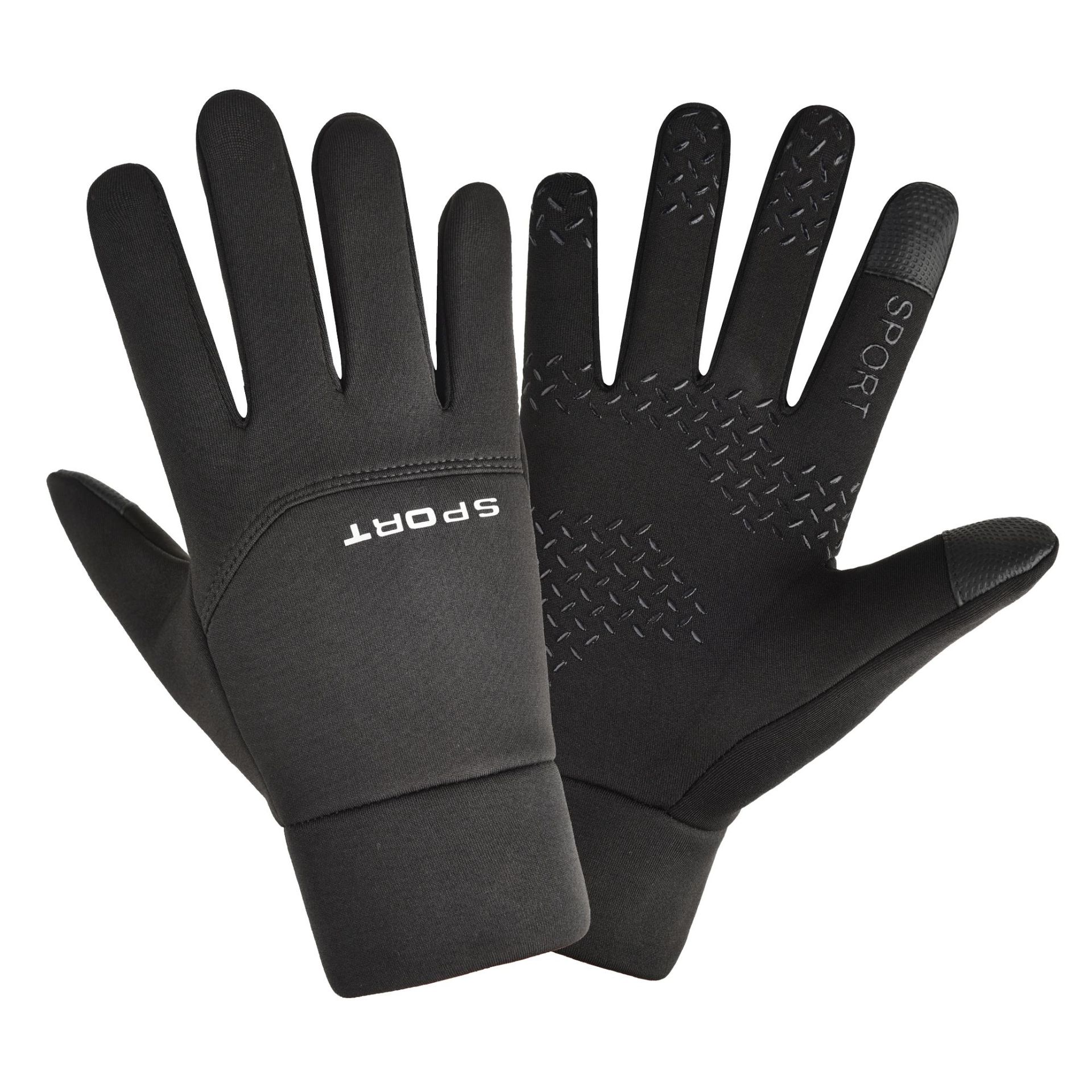 Picture of Winter Cycling Gloves for Men and Women with Exposed Fingers and Velvet to Heattech and Waterproof for Electric Vehicles, Fishing, Takeaway Riders with Leaking Two Fingers and Full Fingers