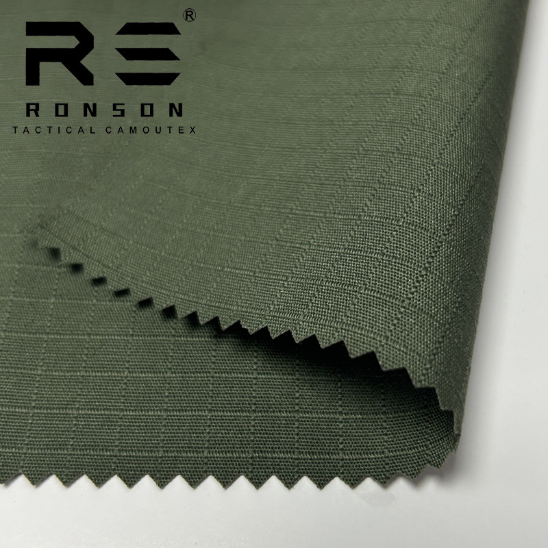 Rongsheng Polyester Cotton Plaid Fabric RG Ranger Green Breathable Wear-resistant Outdoor Tooling Tactical Clothes Pants Fabric