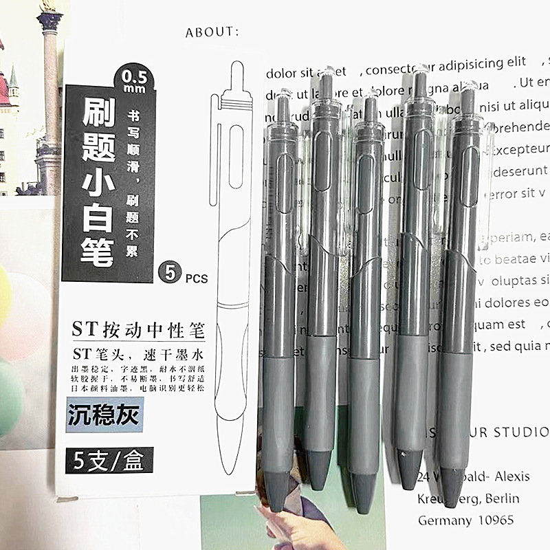 Picture of High Yan value st head brush pen small white pen gel pen office supplies student stationery sign Pen press pen wholesale