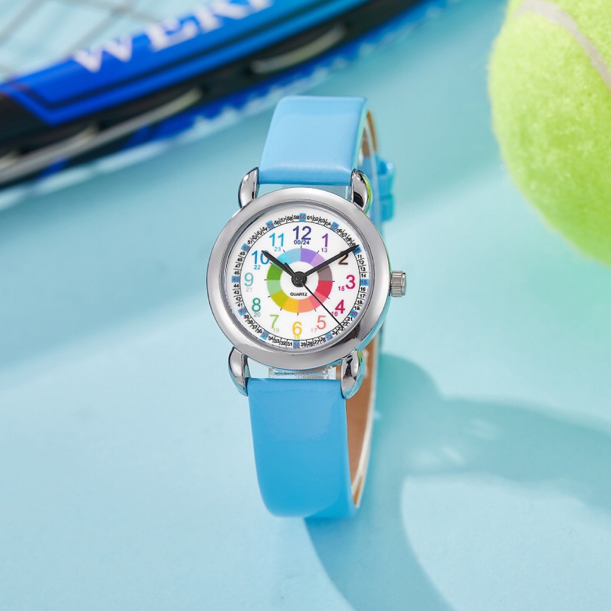 Picture of Children's Watch Boys' Female Pupil Pointer Digital Character Life Waterproof Watch