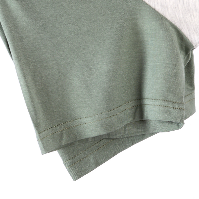 Picture of Spring and Summer Men's Thin Modal Pajamas Home Clothes Set Men's Ice Silk Loose Short-sleeved Shorts Home Clothes