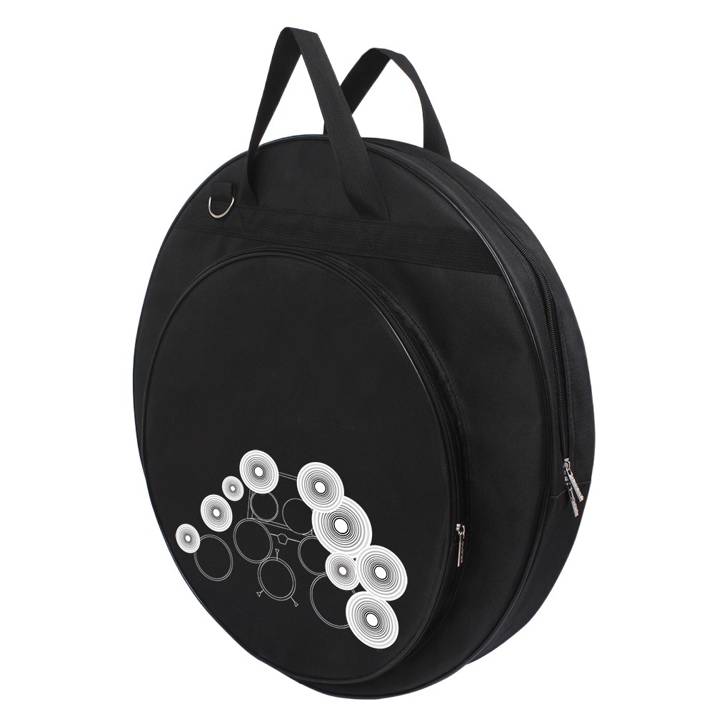 Cross-border Hot Sale 21-inch Cymbal Bag Black Detachable Inner Partition Shoulder Strap Sponge Thickened Cymbal Bag Handbag