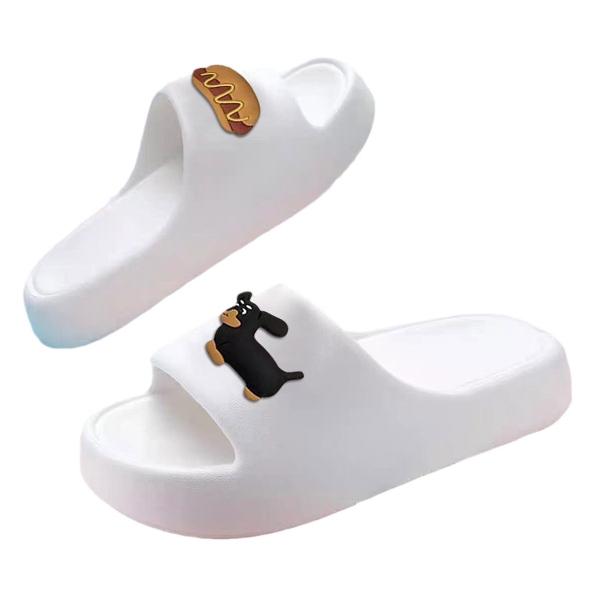 Big Dog Happy Event Wedding Slippers Red Non-Slip Anti-Odor Sandals Cute Couple Style Sandals for Women Lightweight